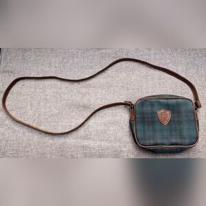 VR Classics Preppy Plaid Small Size Blue and Green Crossbody Holiday Bag